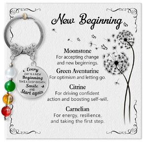 Retirement Birthday Gifts for Woman - Crystals Key Chains Women Cute, Farewell Gift for Coworker Nurse Teacher, Graduation Divorced New Beginnings Gifts for Women, Healing Crystals Self Care Gift in Saudi Arabia