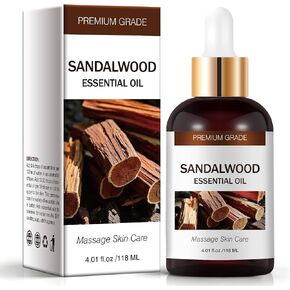 Sandalwood Essential Oils for Skin Care, Hair Care, 100% Natural Aromatherapy Oil 4 Fl Oz, Large Volume Sandalwood Oil for Aromatherapy Diffuser, DIY Fragrance and Relaxation in Saudi Arabia