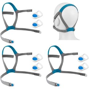3 Pack Replacement F40 Headgear & 3 Pairs Magnetic Clips Compatible with ResMed AirFit F40 CPAP Mask, Adjustable Full Face Mask Headgear Strap with Enhanced Clips Accessories Supplies in Saudi Arabia