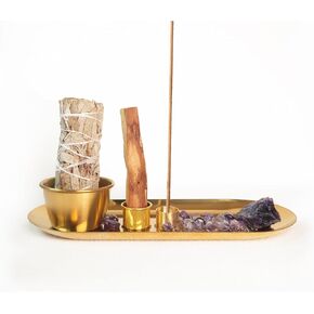 4 in 1 Incense Holder, Natural Crystal Incense Stick & Palo Santo Holder, Sage Burner and Candle Stick Holder (colorA) in Saudi Arabia