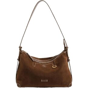 Brown Suede Bag Armpit For Women Retro Casual Versatile Dumpling Ladies Shoulder Commuter Tote in Saudi Arabia