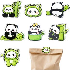 7 Pcs Panda Themed Chip Clips, Cute Animals Bag Clips for Food Storage Acrylic Airtight Seal Grip for Bread Bags, Snack Bags, Coffee Bags, Funny Home Office Clips Kitchen Accessories in Saudi Arabia