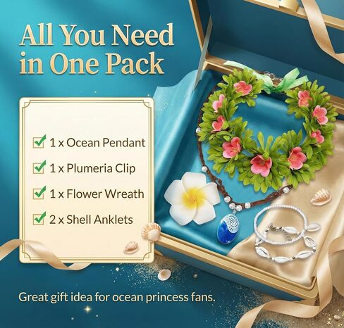 Princess Costume Accessories for Flower Clips Necklace Anklet,Dress Up Accessories in Saudi Arabia