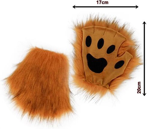 Kirei Sui 4-Piece Lion Ears Headband, Tail and Paws Costume for Halloween Party Accessories in Saudi Arabia