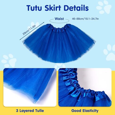 Blue Cat Costume Accessories – Cat Ears Headband&Tail, T-Shirt, Tutu, School Book Costume for Read Across America in Saudi Arabia