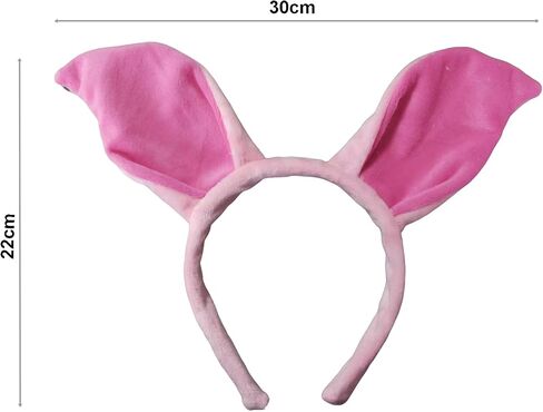 Kirei Sui Hot Pink Pig Costume for Women, Cute Ears Headband, Striped Socks & Tutu for Halloween Accessories in Saudi Arabia