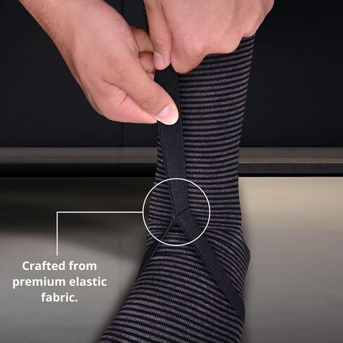 Comfy Clothiers Adjustable Shirt Garters for Men and Women - 25 Inches Elastic Original Stirrup Shirt Stays - Keeps Shirts Tucked in All Day - Easy-to-Wear Garter Straps with Foot Loop - Black in Saudi Arabia