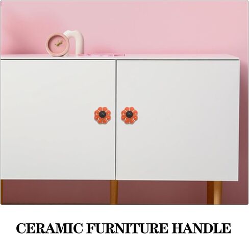 Toyvian Ceramic Pumpkin Drawer Pull Knobs 6pcs Set Porcelain Cabinet Door Handles for Room Dresser Closet Shoe Cabinet Decor in Saudi Arabia