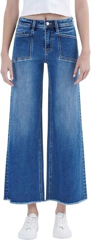 Lovervet by VERVET Women's High Rise Wide Leg Jeans in Saudi Arabia