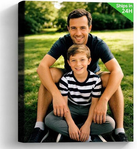 TYPTEK Custom Canvas Prints Personalized with Your Photo, Ships Next Day Ready to Hang, Made in USA Photo Canvas Wall Art for Graduation, Father’s Day, Wedding, Baby, Family & Pet Memorial Gifts in Saudi Arabia