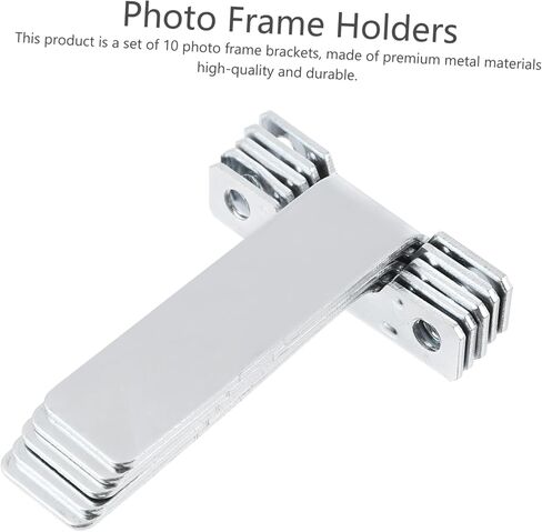 Holibanna Artwork Photo Frame Brackets 10pcs Metal Display Racks Photo Frame Stands Picture Frame Holders Desktop Brackets in Saudi Arabia