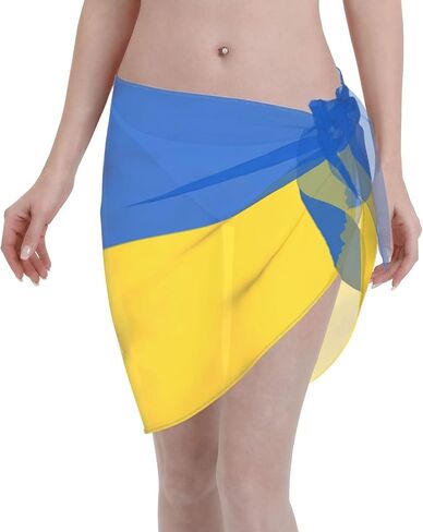 Flag Sarong Wraps for Women Swimwear Cover Ups Summer Beach Suit Bathing Wrap Swimsuit Chiffon Wraps in Saudi Arabia