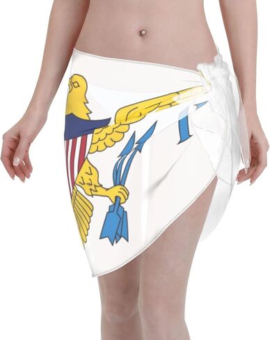 Flag Sarong Wraps for Women Swimwear Cover Ups Summer Beach Suit Bathing Wrap Swimsuit Chiffon Wraps in Saudi Arabia