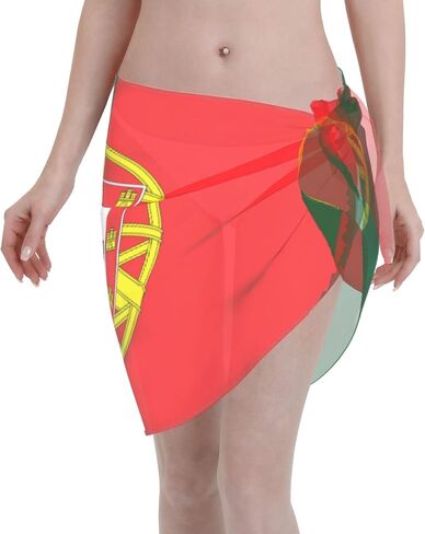 Flag Sarong Wraps for Women Swimwear Cover Ups Summer Beach Suit Bathing Wrap Swimsuit Chiffon Wraps in Saudi Arabia