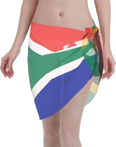 Flag Sarong Wraps for Women Swimwear Cover Ups Summer Beach Suit Bathing Wrap Swimsuit Chiffon Wraps in Saudi Arabia