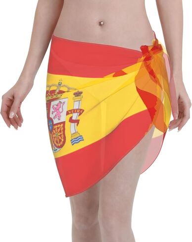 Flag Sarong Wraps for Women Swimwear Cover Ups Summer Beach Suit Bathing Wrap Swimsuit Chiffon Wraps in Saudi Arabia
