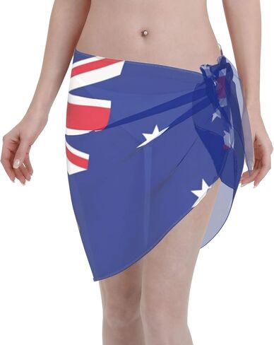 Flag Sarong Wraps for Women Swimwear Cover Ups Summer Beach Suit Bathing Wrap Swimsuit Chiffon Wraps in Saudi Arabia
