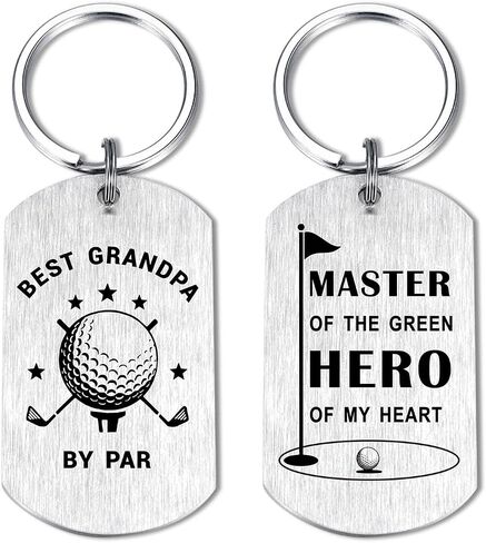 Golf Gifts for Grandpa - Best Grandpa by Par Golf Keychain for Grandchild - Golfer Grandfather Gift for Christmas, Father’s Day, Birthday in Saudi Arabia