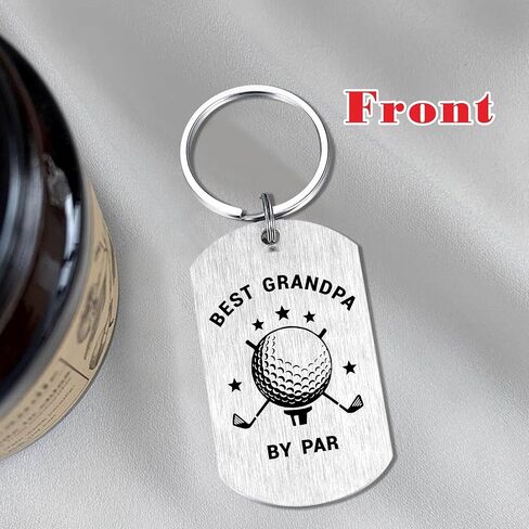 Golf Gifts for Grandpa - Best Grandpa by Par Golf Keychain for Grandchild - Golfer Grandfather Gift for Christmas, Father’s Day, Birthday in Saudi Arabia