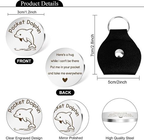Dolphin Themed Gifts Dolphin Keychain Cute Animal Pocket Hug Token Emotional Support Gift Small Christmas Stocking Stuffers for Dolphins Lovers Boyfriend Girlfriend Son Daughter Best Friend in Saudi Arabia