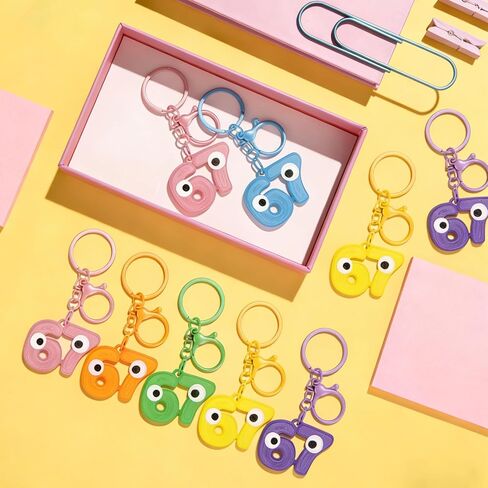 12 Pack 67 Keychain - Italian Brainrot 67 Meme, Funny Keychains - 6 7 Keychain, Novelty Gift for Meme Lovers, Six Seven Stuff Backpack & Bag Charm Accessory Party Favors in Saudi Arabia