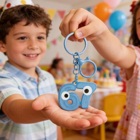 12 Pack 67 Keychain - Italian Brainrot 67 Meme, Funny Keychains - 6 7 Keychain, Novelty Gift for Meme Lovers, Six Seven Stuff Backpack & Bag Charm Accessory Party Favors in Saudi Arabia