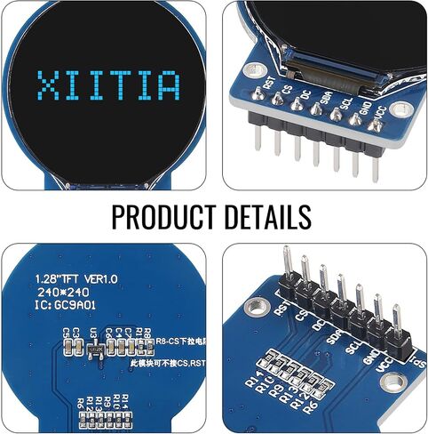 3pcs DC 3.3V 1.28 بوصة TFT LCD وحدة عرض الجولة RGB 240 * 240 GC9A01 برنامج تشغيل 4 WIRE SPI واجهة 240x240 محول الدقة PCB ل Arduino in Kuwait