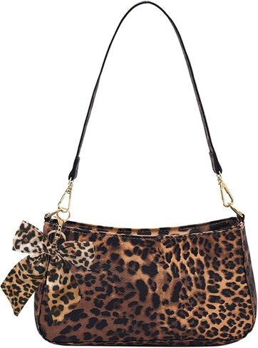 Leopard Print Purse, Classic Cheetah Print Bag for Women, Cheetah Purses with Leopard Print Bow in Saudi Arabia