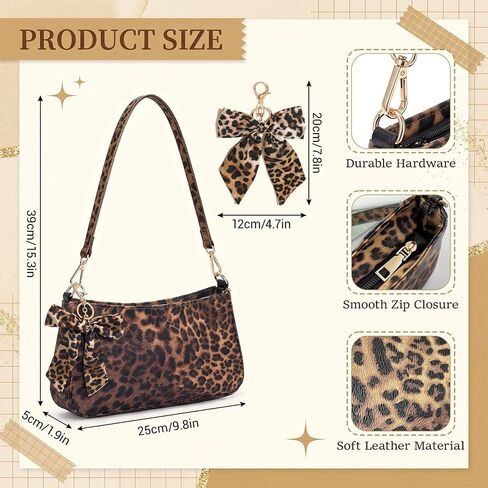 Leopard Print Purse, Classic Cheetah Print Bag for Women, Cheetah Purses with Leopard Print Bow in Saudi Arabia