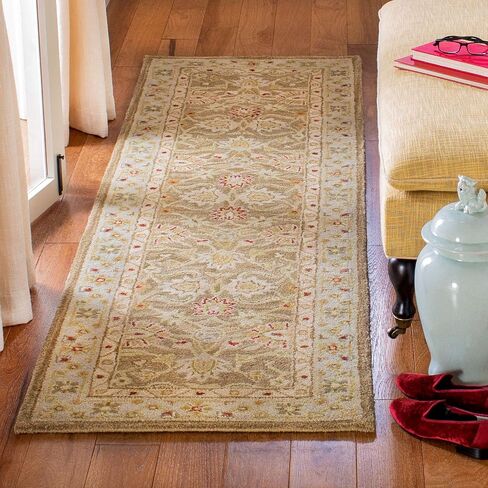 SAFAVIEH Antiquity Collection Runner Rug - 2'3" x 6', Brown & Beige, Handmade Traditional Oriental Wool, Ideal for High Traffic Areas in Living Room, Bedroom (AT822B) in Kuwait