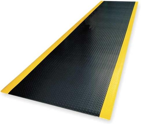 Antifatigue Mat, 16 ft. L x 2 ft. W, 1/2" Thickness, Closed Cell PVC Foam, Diamond Plate - 1 Each in Kuwait
