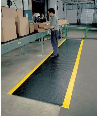 Antifatigue Mat, 16 ft. L x 2 ft. W, 1/2" Thickness, Closed Cell PVC Foam, Diamond Plate - 1 Each in Kuwait