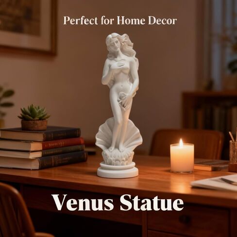 Aphrodite Statue The Birth of Venus 7.6 Inch - Greek Roman Goddess Sculpture, Handmade Resin Art Figurine Classical White Statue, Home & Office Decor in Saudi Arabia