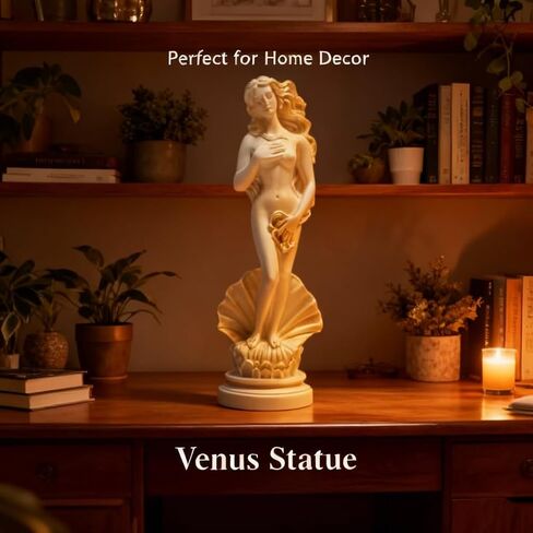 Aphrodite Statue The Birth of Venus 7.6 Inch - Greek Roman Goddess Sculpture, Handmade Resin Art Figurine Classical White Statue, Home & Office Decor in Saudi Arabia