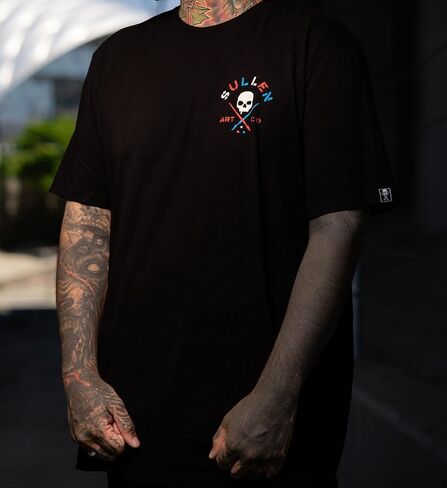 تي شيرت Sullen Men's Taste Like Freedom Americana Collection Tattoo Lifestyle Graphic من القطن الفاخر بأكمام قصيرة in Kuwait