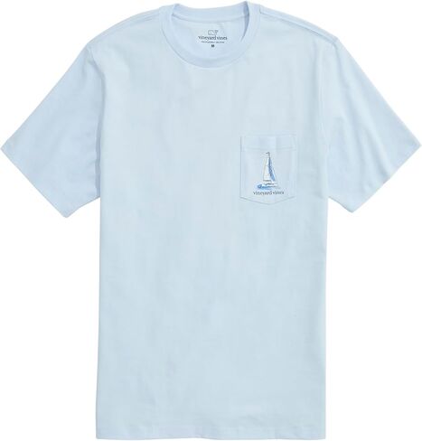 Vineyard Vines Men's Sunset Regatta Scene Short-Sleeve Pocket Tee in Kuwait