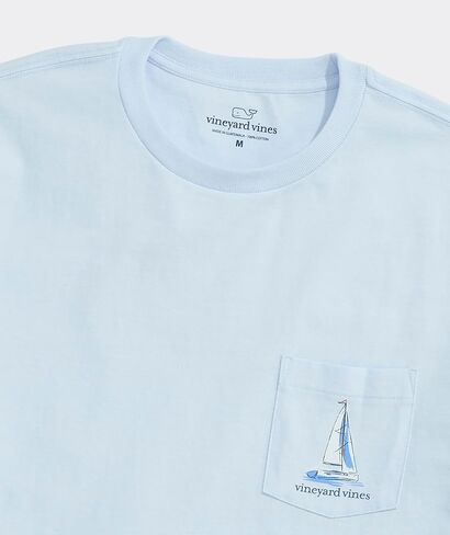 Vineyard Vines Men's Sunset Regatta Scene Short-Sleeve Pocket Tee in Kuwait