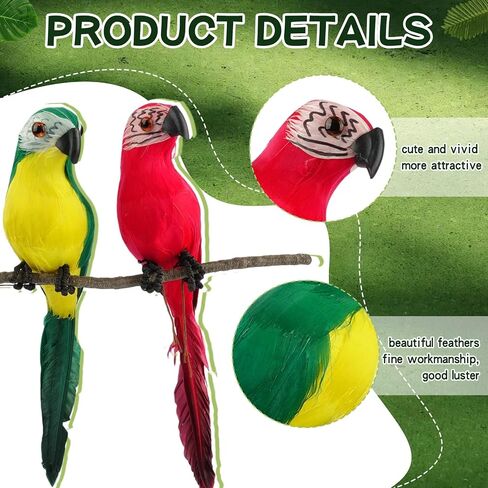 FRIENDISU 39 pcs Vbs 2026 Jungle Party Decoration Rainforest Falls Decor with Tropical Parrot Palm Leaves, Fake Vines Artificial Rattan Hibiscus Flowers for Birthday Classroom Decor in Saudi Arabia