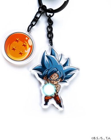 Dragon Ball Super - Goku MUI Ultra Instinct Keystrap and Keychain Bundle - Otaku Gift Set for Anime Fans in Kuwait