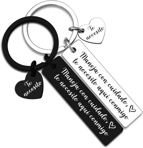 Drive Safe Keychain For Him Spanish Maneja Con Cuidado Te Necesito Aqui Conmigo Keychain Drive Safe Car Accessories For Men Boyfriend Brother Husband Dad Uncle Fathers Day Gift in Kuwait
