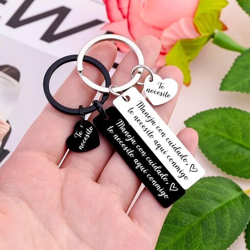 Drive Safe Keychain For Him Spanish Maneja Con Cuidado Te Necesito Aqui Conmigo Keychain Drive Safe Car Accessories For Men Boyfriend Brother Husband Dad Uncle Fathers Day Gift in Kuwait