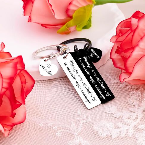 Drive Safe Keychain For Him Spanish Maneja Con Cuidado Te Necesito Aqui Conmigo Keychain Drive Safe Car Accessories For Men Boyfriend Brother Husband Dad Uncle Fathers Day Gift in Kuwait