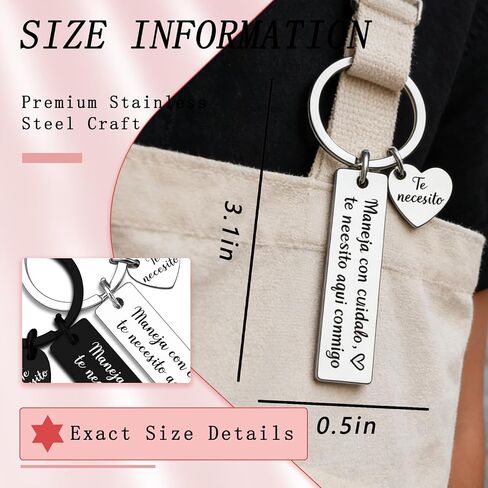 Drive Safe Keychain For Him Spanish Maneja Con Cuidado Te Necesito Aqui Conmigo Keychain Drive Safe Car Accessories For Men Boyfriend Brother Husband Dad Uncle Fathers Day Gift in Kuwait