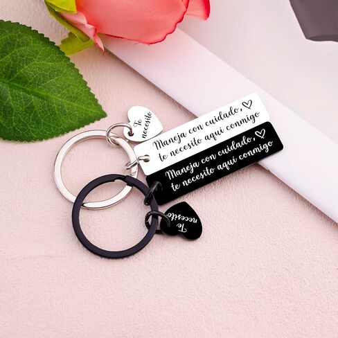 Drive Safe Keychain For Him Spanish Maneja Con Cuidado Te Necesito Aqui Conmigo Keychain Drive Safe Car Accessories For Men Boyfriend Brother Husband Dad Uncle Fathers Day Gift in Kuwait
