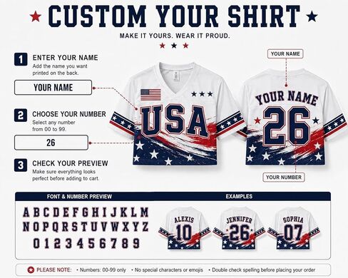 Personalized Soccer Crop Top Jersey Women Custom Name Number Fan Shirt Stadium Outfit Country Soccer Fan, Sports Lovers in Saudi Arabia
