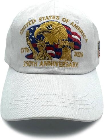 250th Anniversary USA Hat, Embroidered Adjustable 250 Anniversary USA Hat,Patriotic Bald Eagle Baseball Cap for Men Women in Saudi Arabia