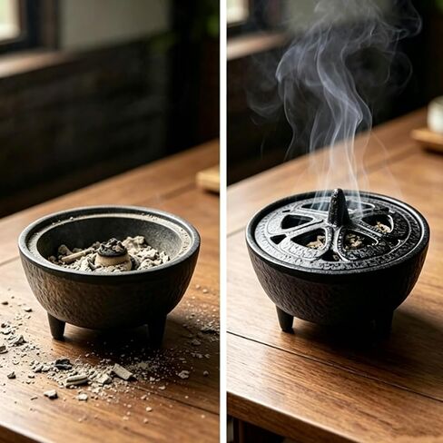 Incense Holder Incense Burner Bakhoor Burner Smudge Pot Perfect for Home Aromatherapy Yoga Meditation and Spiritual Cleansing Rituals in Saudi Arabia