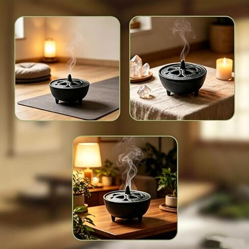 Incense Holder Incense Burner Bakhoor Burner Smudge Pot Perfect for Home Aromatherapy Yoga Meditation and Spiritual Cleansing Rituals in Saudi Arabia