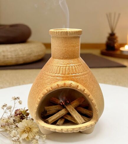 Mini Ceramic Palo Santo Holder for Incense Sticks, White Sage and Meditation Decor, Decorative Palo Santo Burner (Natural) in Kuwait