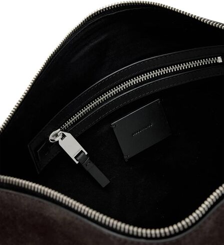 AllSaints Alba Suede Shldr Bag Bitter Brown One Size in Kuwait